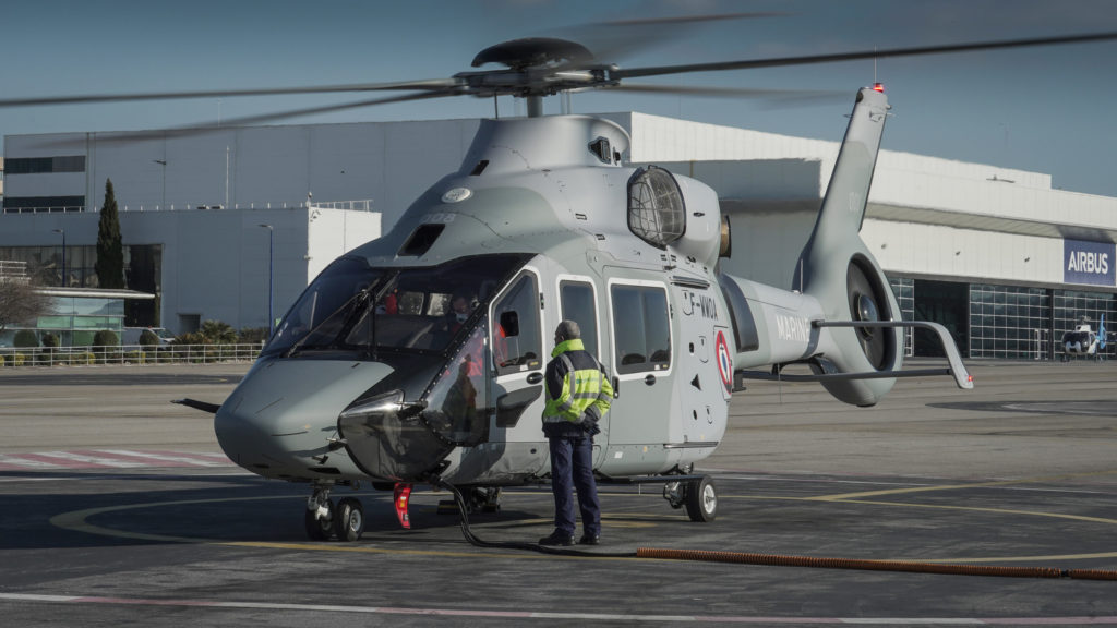 An H160 with a French Navy livery. Babcock will operate eight of the type for the navy until the French Armed forces take delivery of the H160M Guepard. Airbus Photo