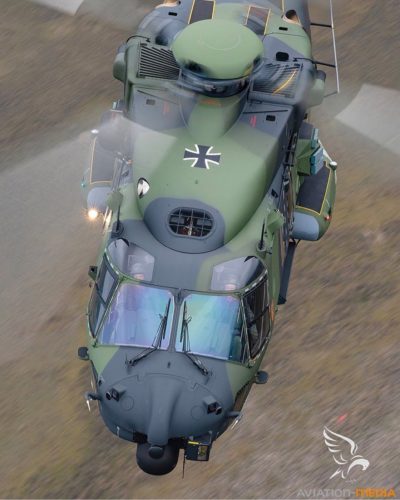 Air to air with a Bundeswehr NHIndustries NH90TTH. Photo submitted by Instagram user @aviationmedia_fabianluehrs