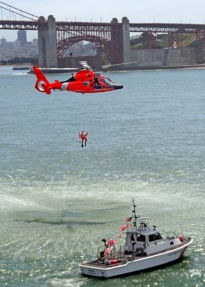 HH-65C Dolphin from Coast Guard Air Station San Francisco. Photo submitted by Facebook user Matt Udkow
