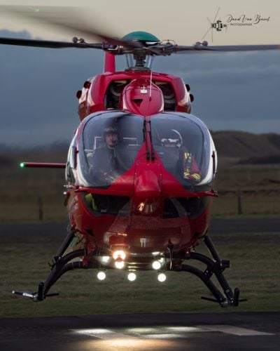 Wales Air Ambulance Airbus H145 helicopter. Photo submitted by Facebook user David Van Bouwel
