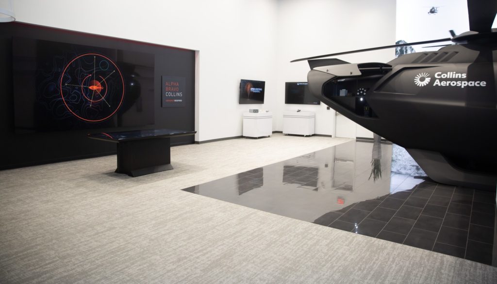 Collins Aerospace’s Customer Experience Center in Huntsville, Alabama, showcases some of the technology the company hopes will find a place in the U.S. Army’s Future Vertical Lift programs. Collins Photo