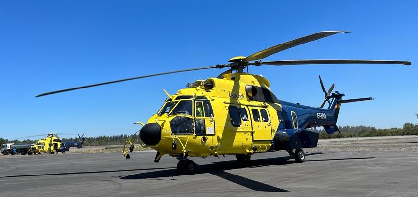 Súper Pumas combaten incendios en Chile a través de alianza Ecocopter-Babcock