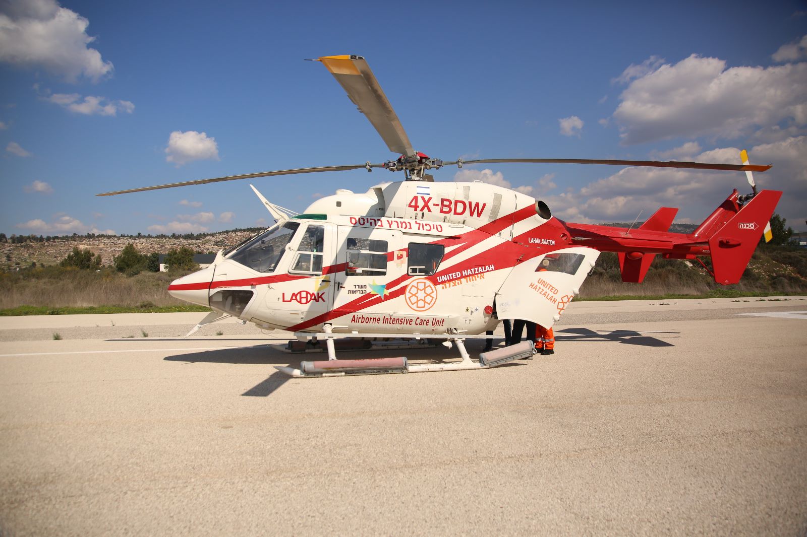 One of United Hatzalah's new air medical helicopters. United Hatzalah Photo