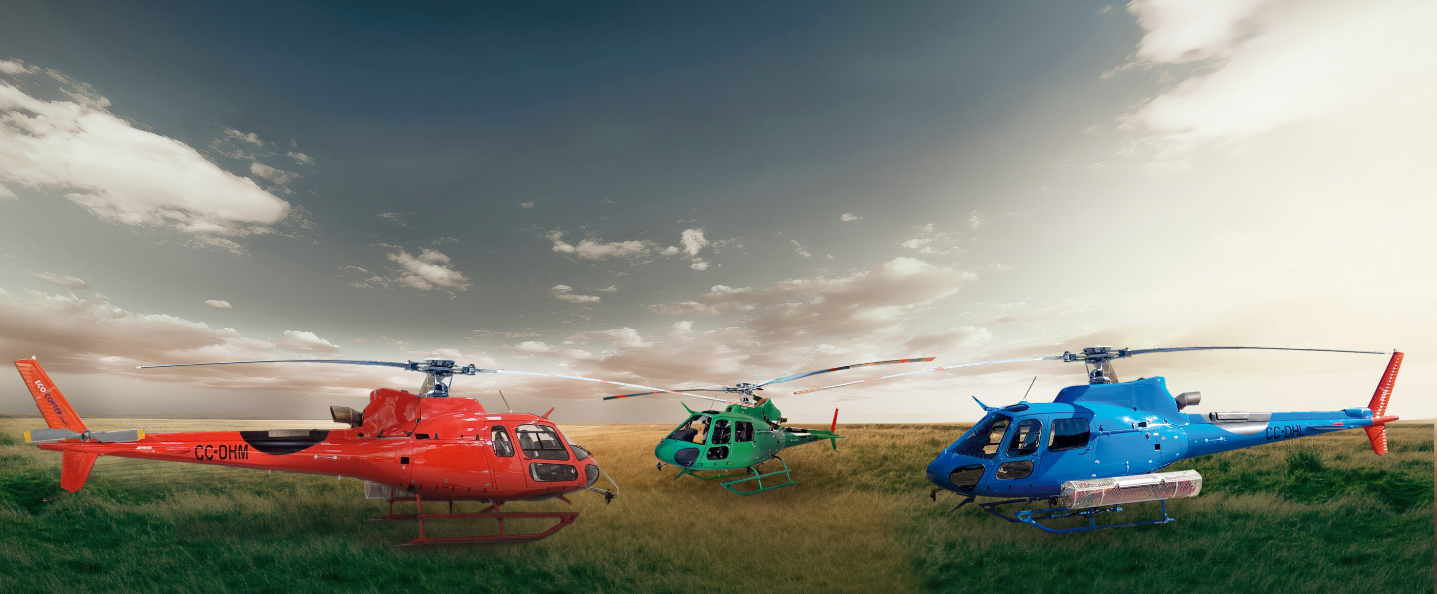 Helicópteros adquiridos por Ecocopter han aterrizado en Chile para reforzar su flota en Sudamérica