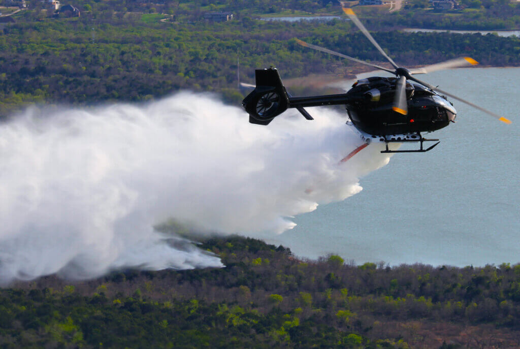 The H145 Fire Attack System has a capacity of 260 US gallons (985 liters). DART Aerospace Photo