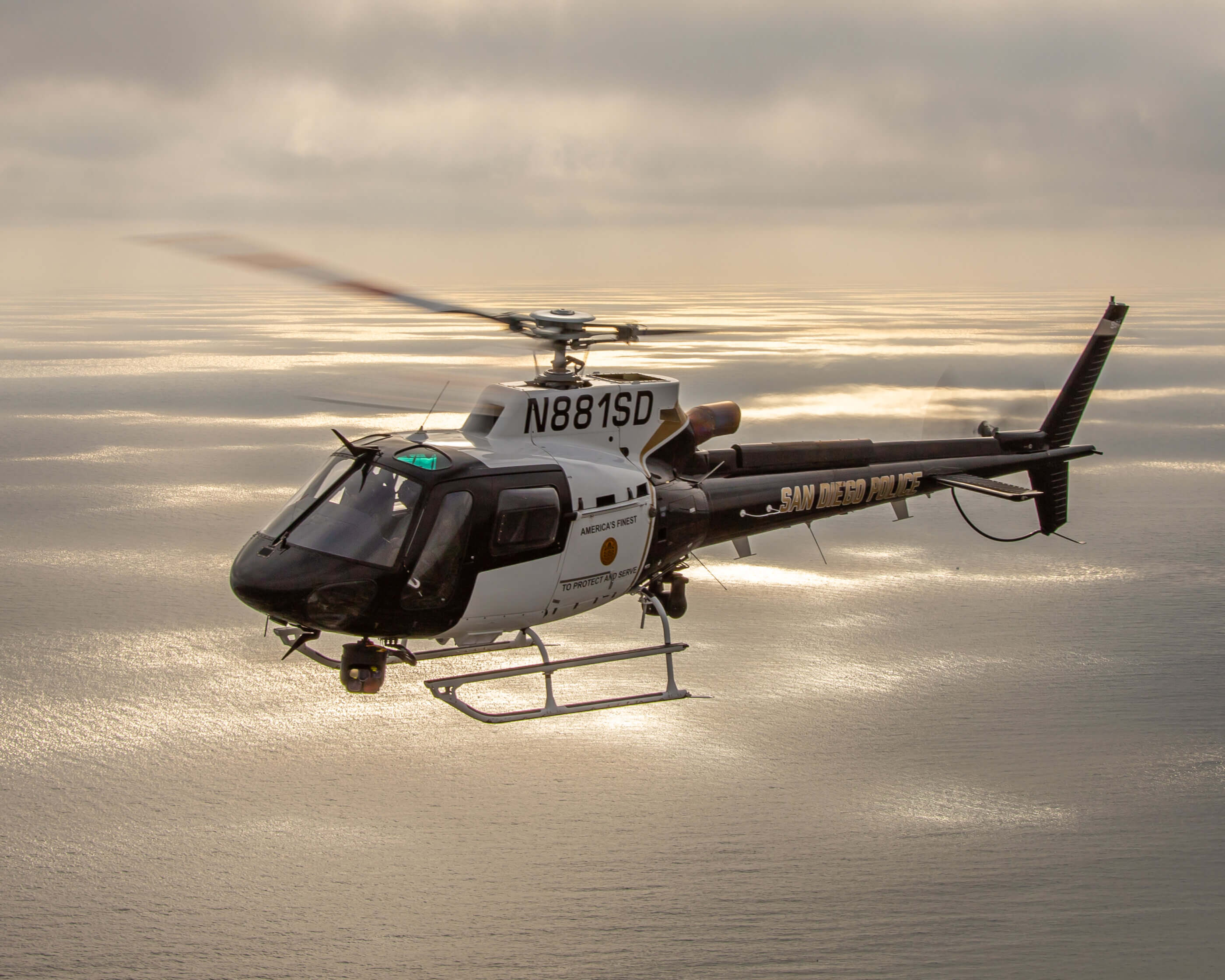 San Diego Police Department is replacing its fleet of Airbus AS350 B3 AStars with the more modern H125. Trevor Riley Photo