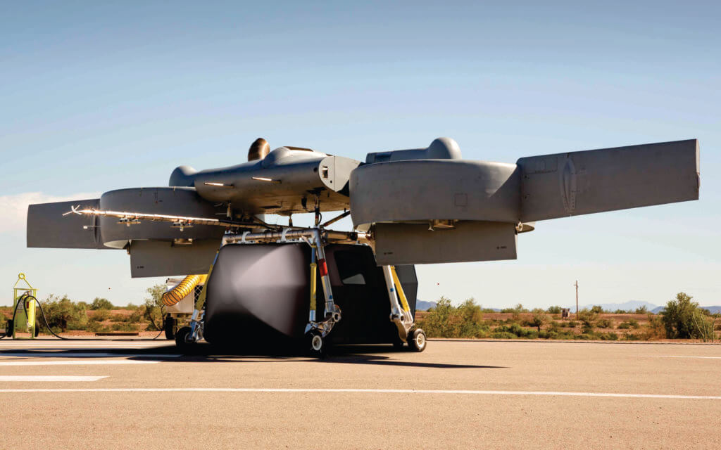 ARES is designed to be able to incorporate quickly reconfigurable "Mission Payload Modules," offering the flexibility to fly different missions and reducing logistics footprint and cost. Piasecki Image