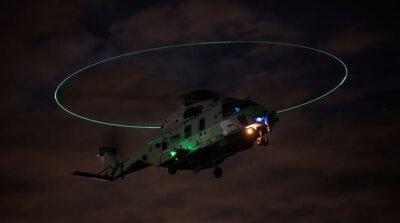 A Belgian Air Force NH90 Caiman in the night sky. Tagged on Instagram by sound_of_kerosene
