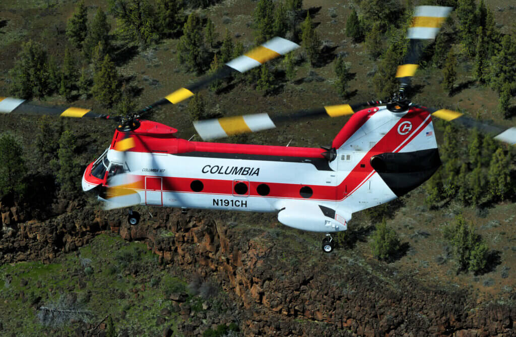 Columbia has held the 107-II type certificate since 2006. It has operated the model extensively for missions including firefighting, construction, and logistics support in Afghanistan. Skip Robinson Photo