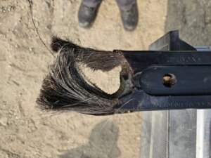 The failed TT strap from the accident aircraft. TSB Photo