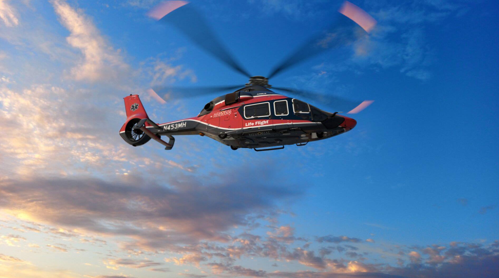Memorial Hermann Life Flight has placed an order for one H160, as well as four H145s. Airbus Image