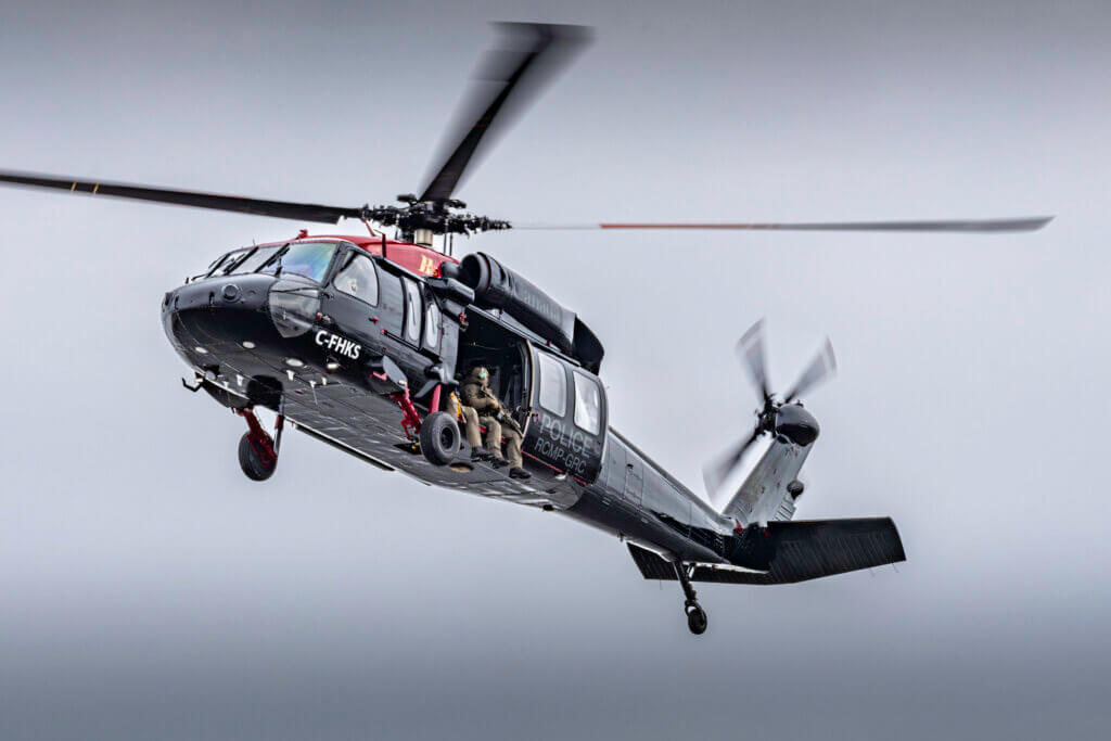 The RCMP has begun using to UH-60s for border protection. Avery Leyshon Photo