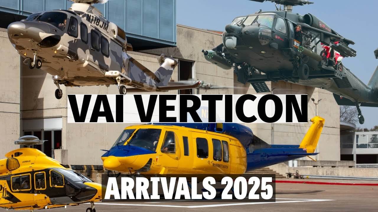 VIDEO: Biggest Helicopter Fly-In of 2025! VAI Verticon Arrivals Day 1 & 2