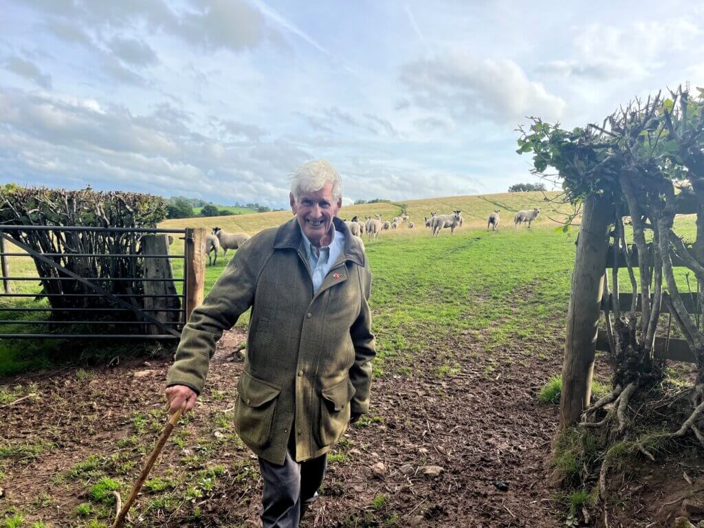 Bieler on his sheep farm in Wales in 2025. Phillippe Bieler Photo