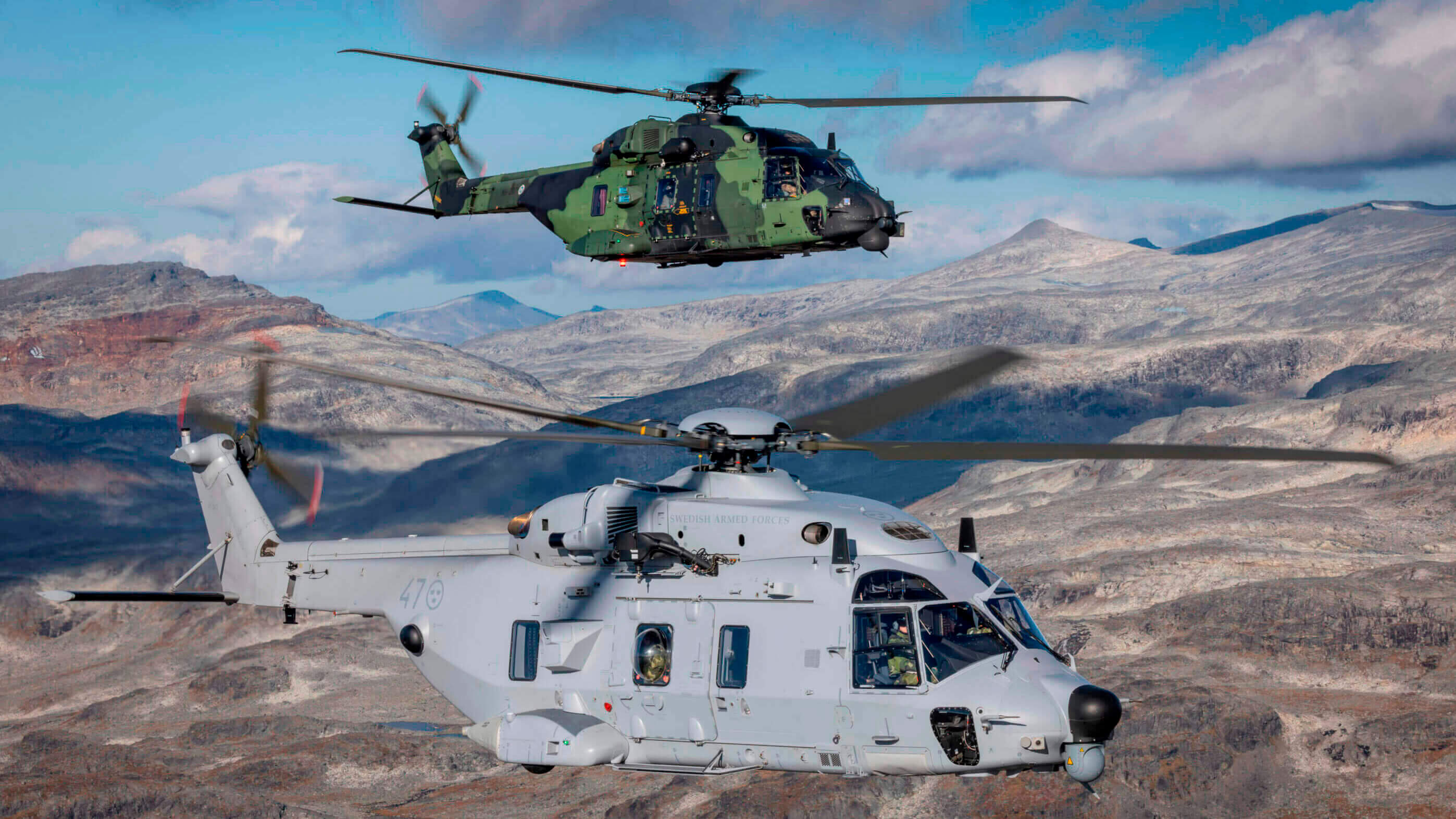 イギリス海軍 チャレンジ Mountain Mastery: Sweden's NH90 helicopters take on the Arctic