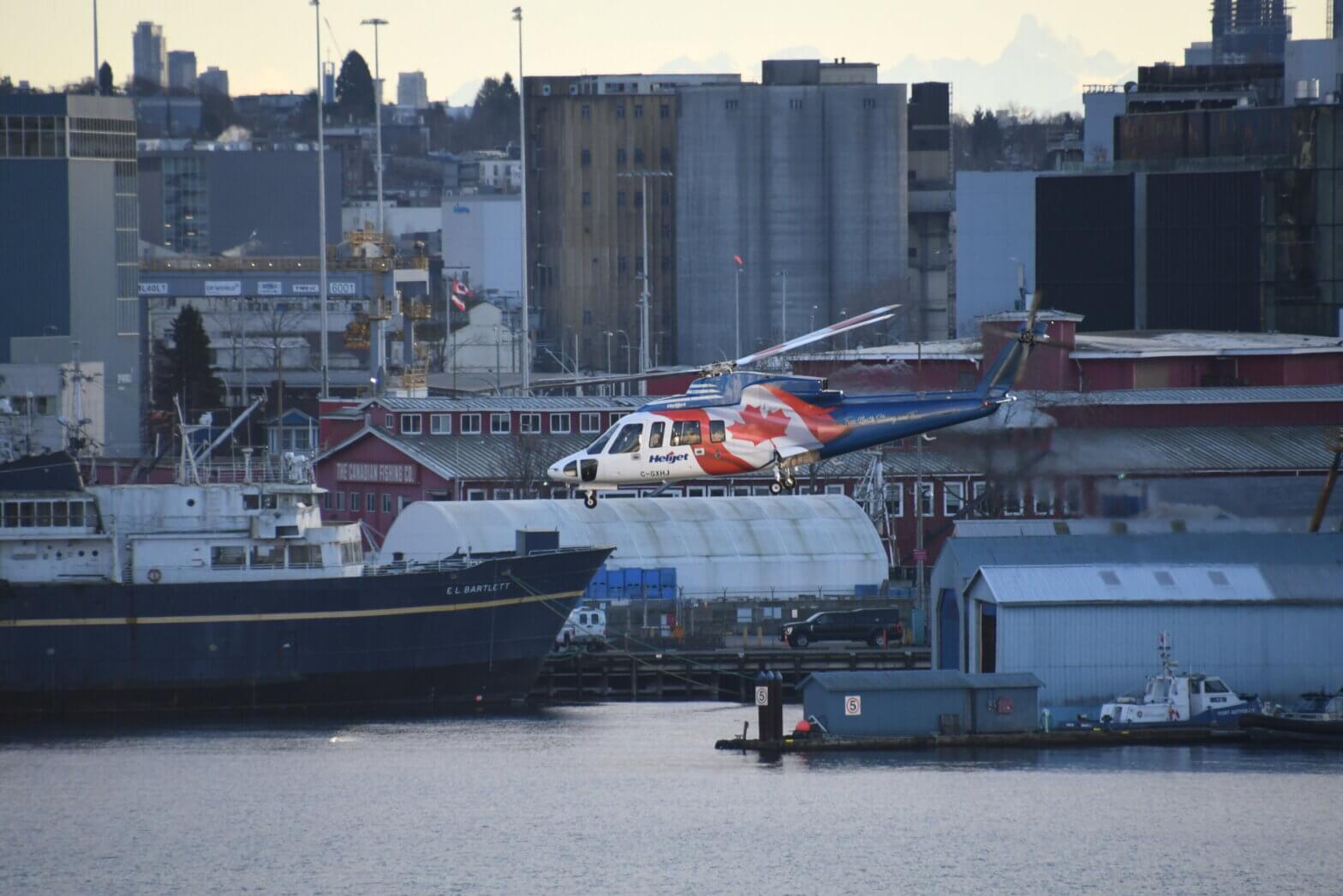 TSB: Helijet S-76 likely hit by helicopter-induced lightning mid-flight