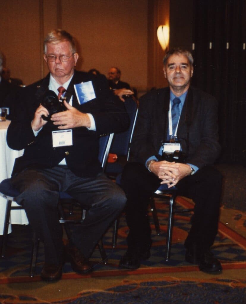 Associate Twirly Birds members Jeff Evans (left) and Bob Petite (right). Twirly Birds Photo